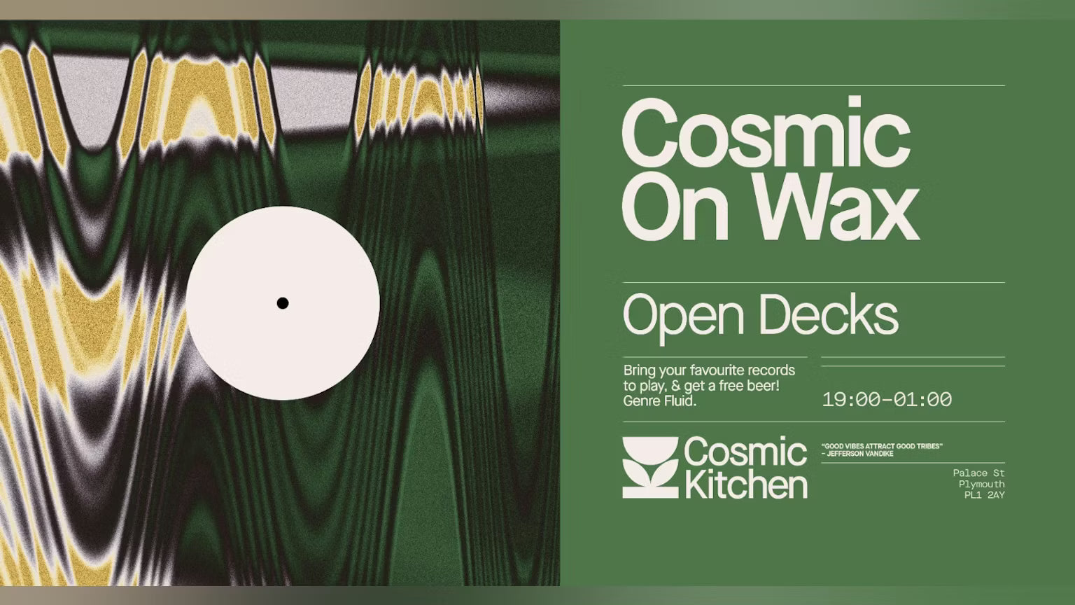 Cosmic Sessions: COSMIC ON WAX {open decks now VINYL or DIGITAL}